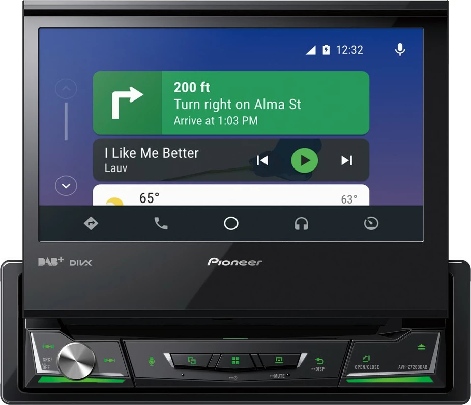 Multimedia për makinë Pioneer AVH-Z7200DAB, ekran me prekje, DAB+, Bluetooth, i zi