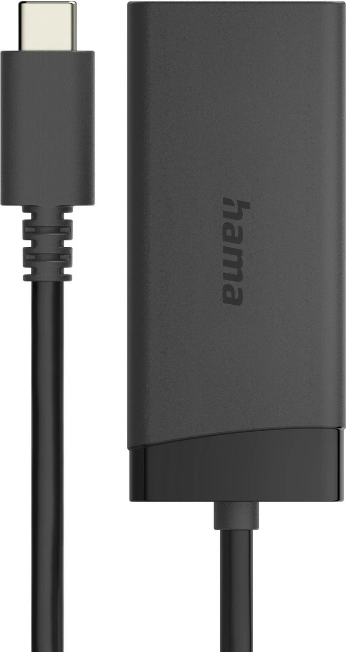 Adapter Hama USB-C në DisplayPort/HDMI 4K 60Hz, zi