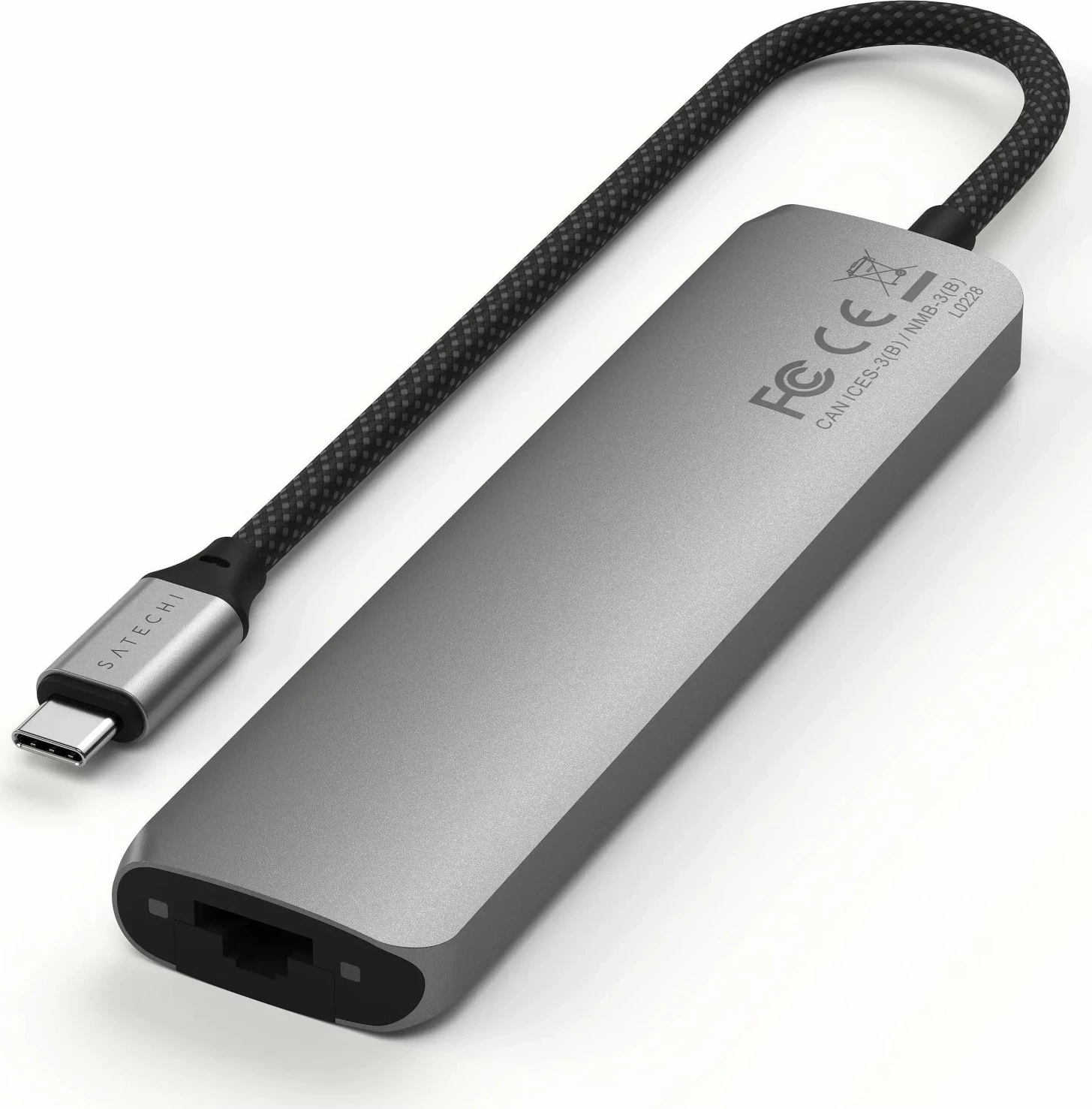 Adapter Satechi 7w1 ST-P7S, USB-C, HDMI 4K, Ethernet, ngjyrë gri