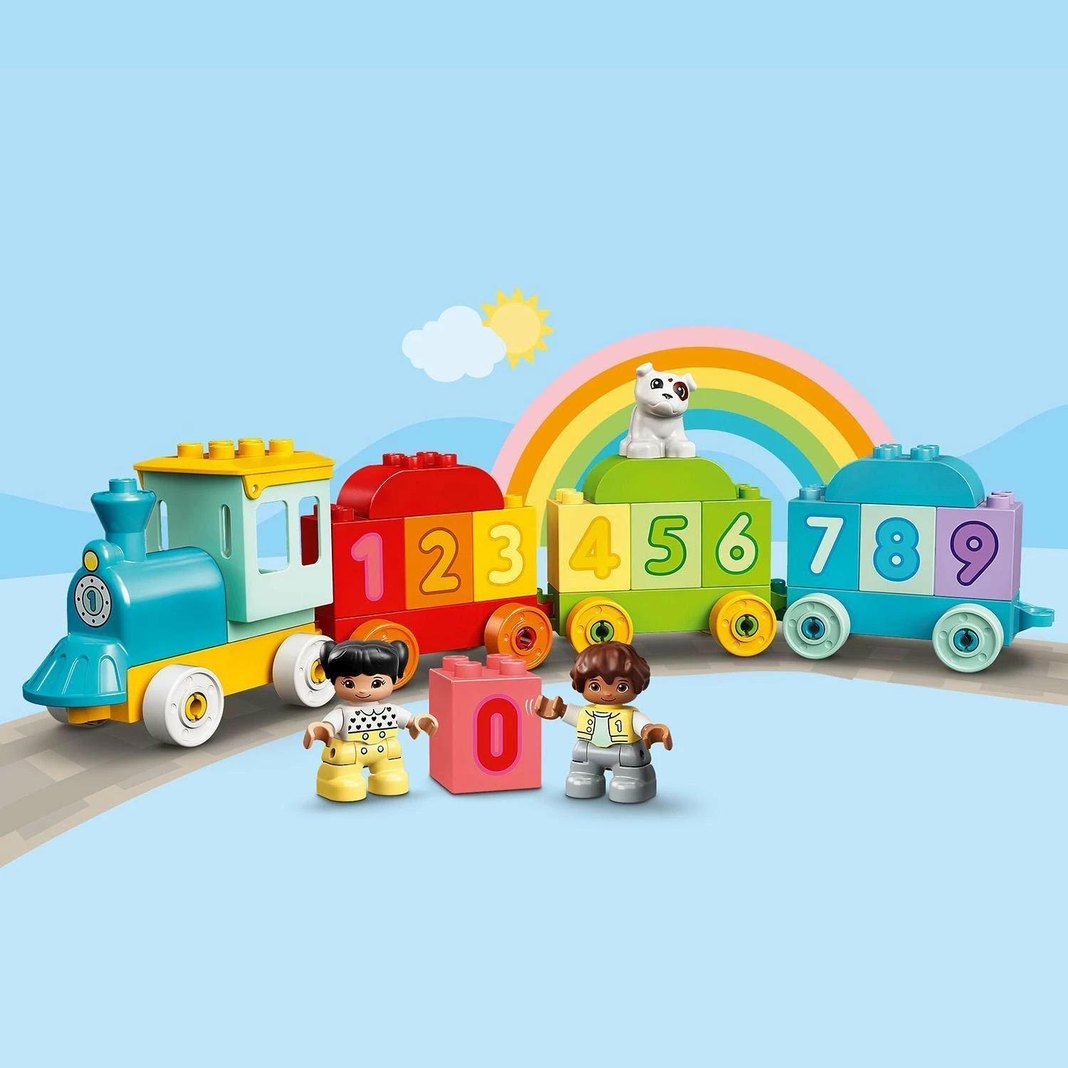 Set LEGO DUPLO Number Train - Learning to Count 10954, 23 pjesë, për 18+ muaj, shumëngjyrësh
