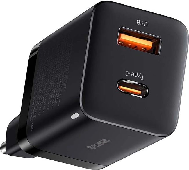 Karikues i shpejtë Baseus CCSUPP-E01, 30W, USB + USB-C, i zi
