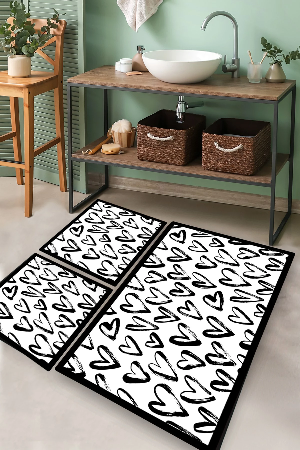 Set tapetash për banjo, 3 copë, Mijölnir, zemra të vogla
