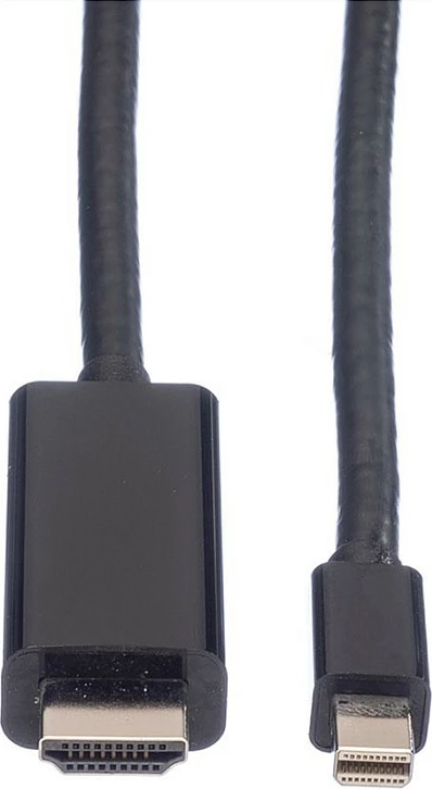 Kabllo Mini DisplayPort në HDMI VALUE Mini DP-UHDTV, 1 m, 4K@60Hz, e zezë