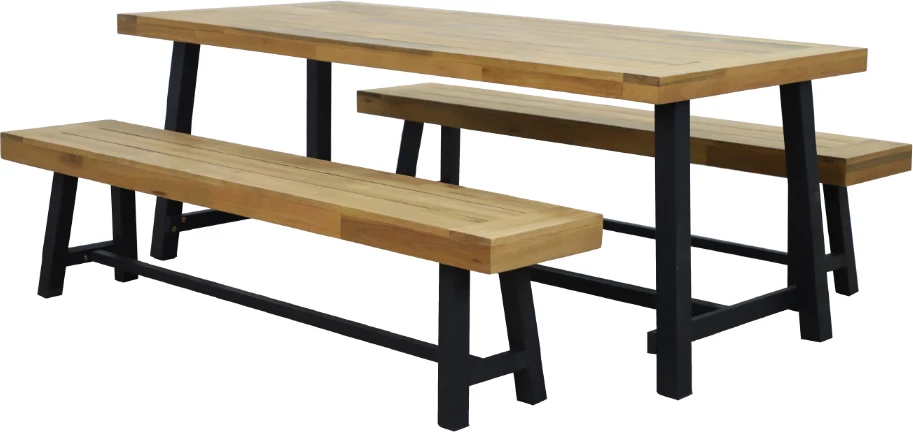 Tavolinë PANAMA, ngjyrë natyrale, 200.5x91.5x76