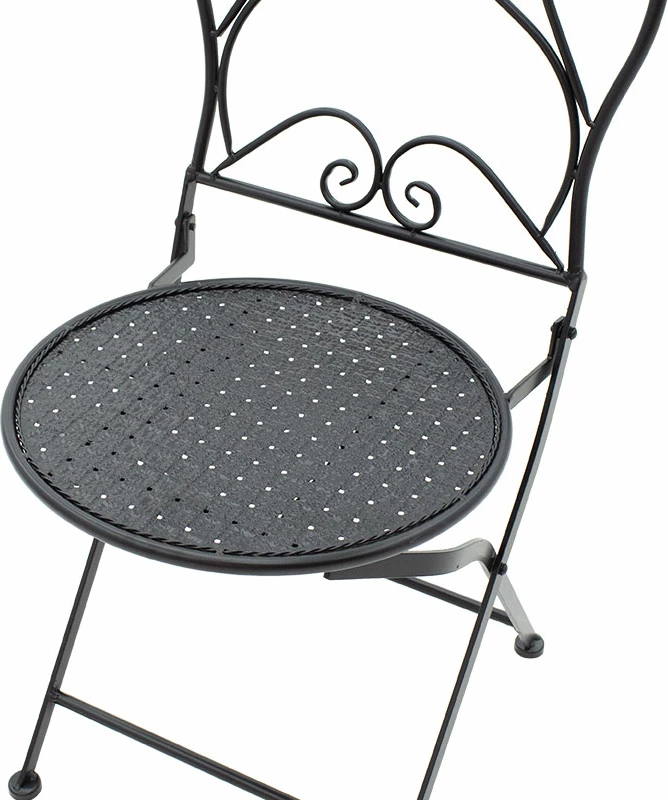 Tavolinë me karrige 3 copë Walen metal i zi