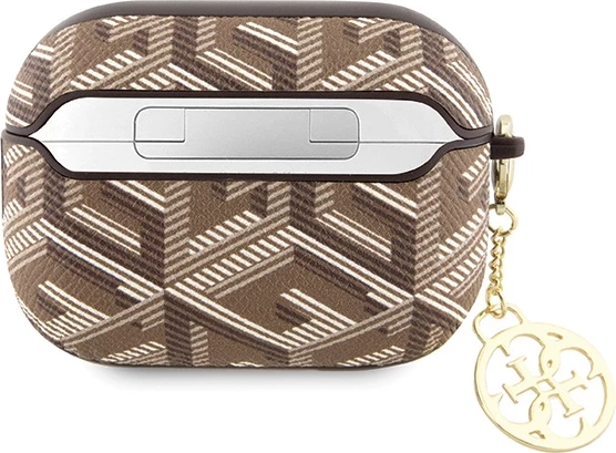 Mbështjellës Guess GCube Charm për AirPods Pro 2, kafe