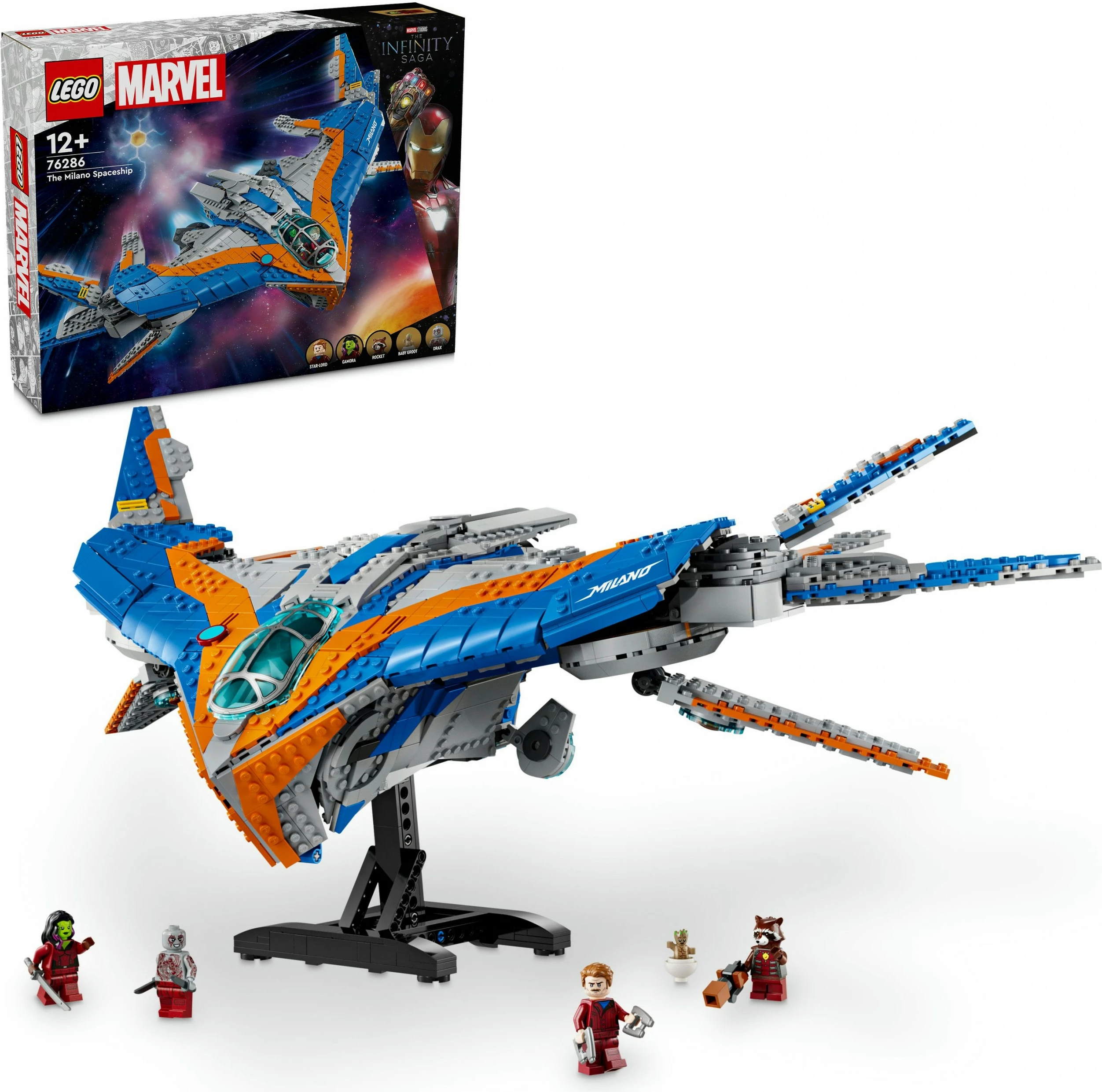 Set ndërtimi LEGO Marvel 76286 Guardians of the Galaxy Die Milano, shumëngjyrësh