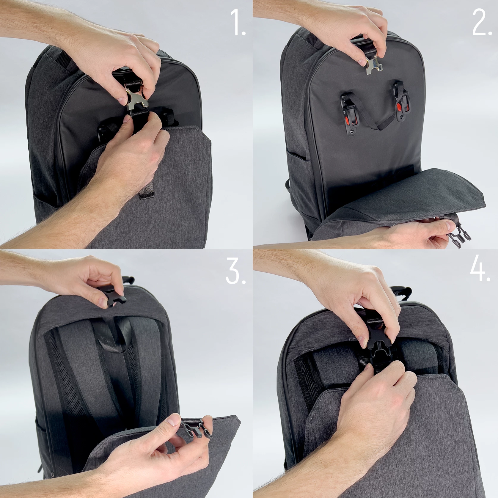 Çantë biçiklete Wozinsky WBB33BK, 30L, shpinore 2-në-1, e zezë