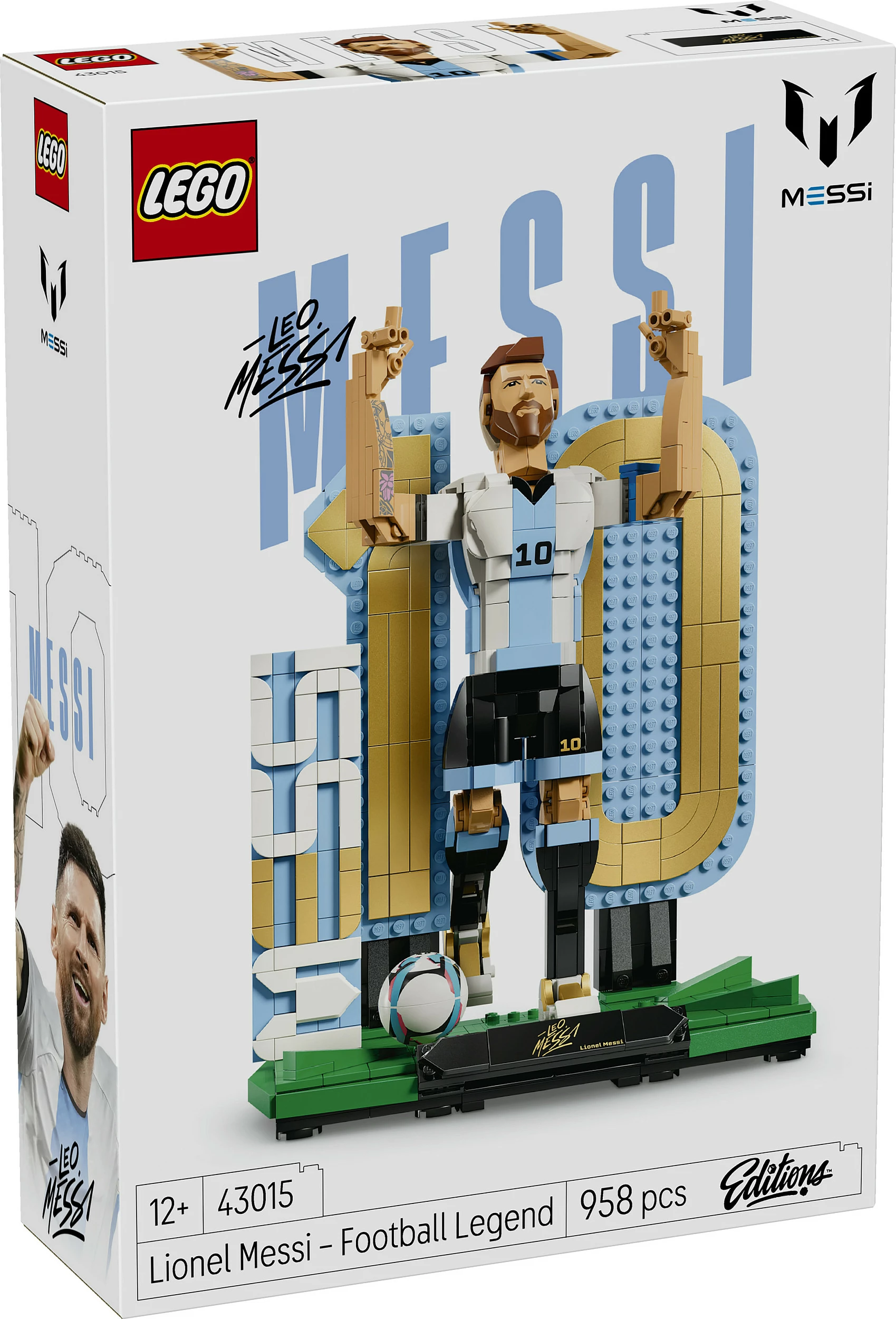 Set ndërtimi LEGO 43015 Lionel Messi – Football Legend, 958 pjesë, shumëngjyrësh