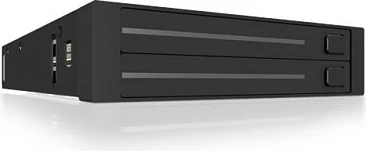 Kornizë hot-swap për SSD/HDD 2x2.5" SATA ICY BOX, për bay 3.5", 6 Gbit/s, e zezë