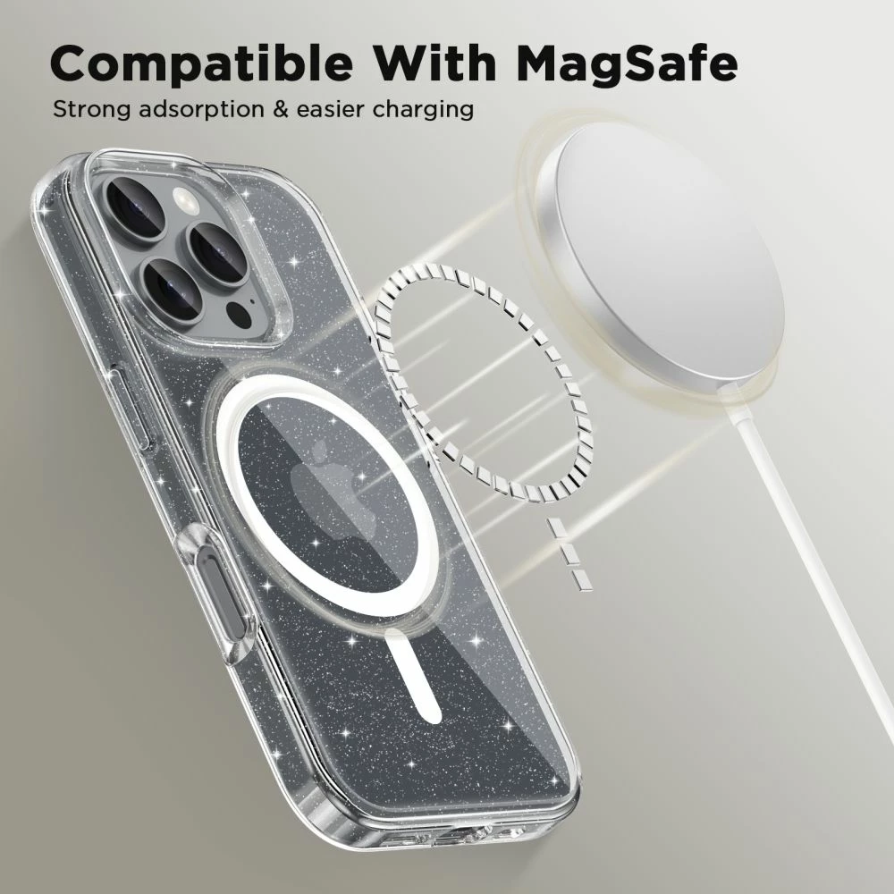 Mbështjellës Tech-Protect FlexAir Hybrid MagSafe për iPhone 16 Pro, Transparent