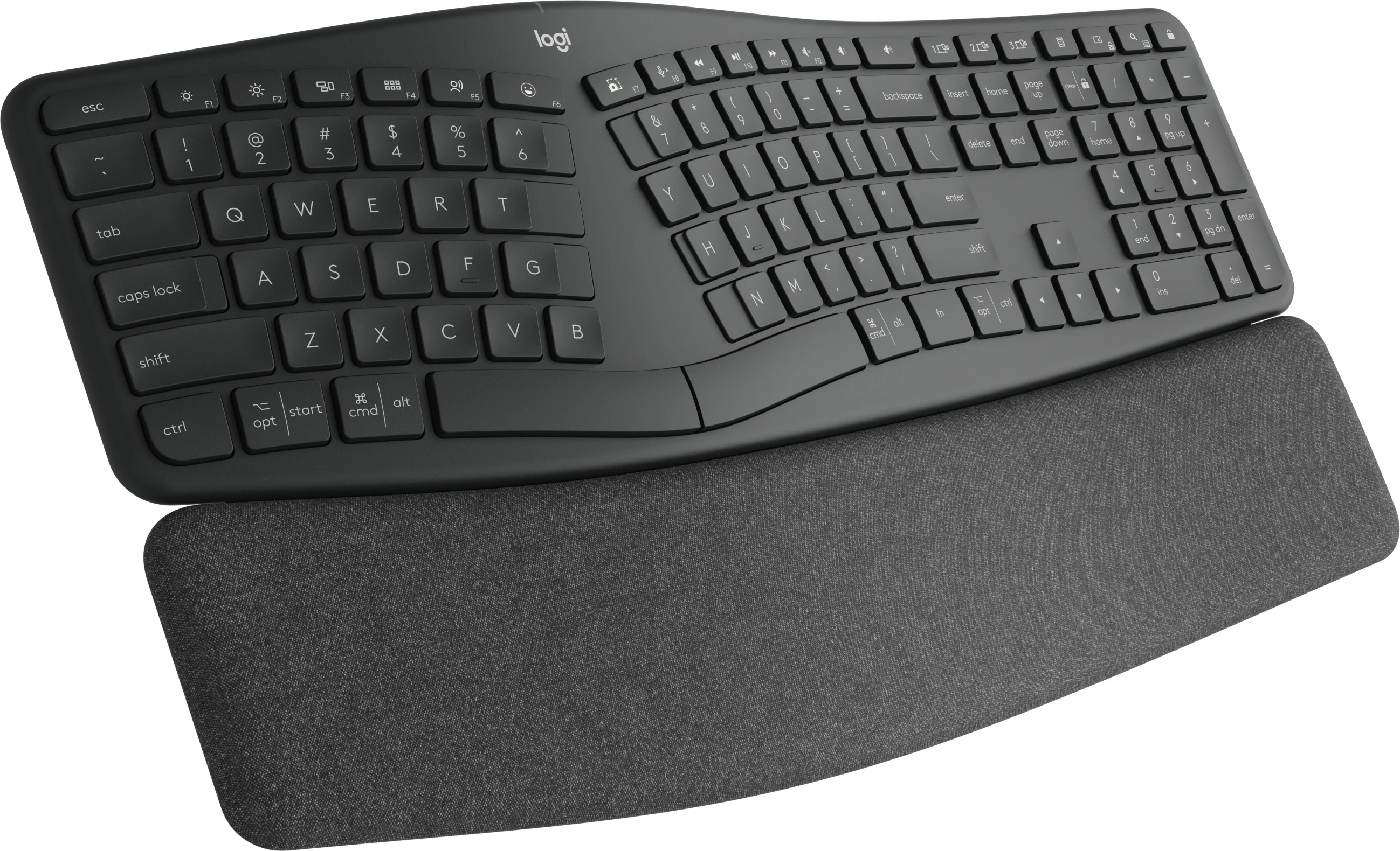 Tastierë Logitech ERGO K860, Full-size, Wireless, Bluetooth, Grafit