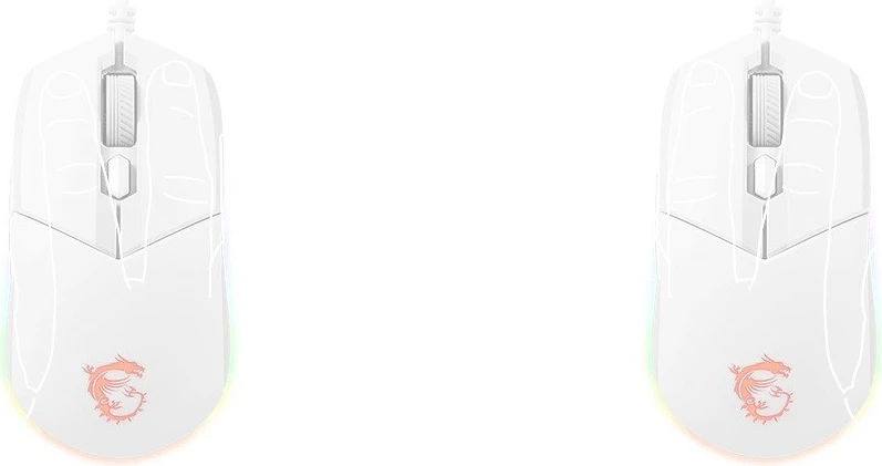 Set gaming tastierë MSI Vigor GK30 dhe maus Clutch GM11, me ndriçim RGB, i bardhë