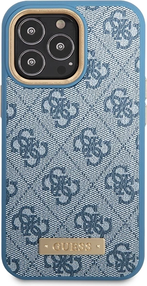 Mbështjellës Guess GUHMP14LU4GPRB për iPhone 14 Pro 6.1", MagSafe, kaltër