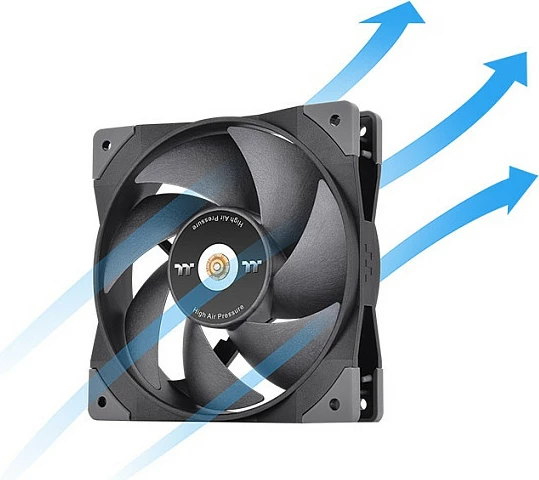 Ventilator kasë Thermaltake GT12 TT Premium Edition 120mm, 3 copë, e zezë