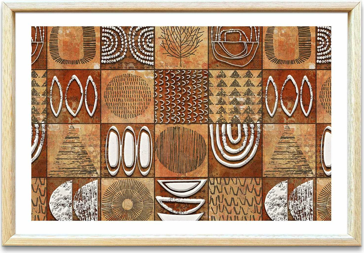 Pikturë dekorative me kornizë druri, MDF, Wallity, Ahswabisabi-008, 42x62cm