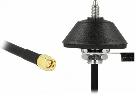 Antenë LTE DeLOCK, SMA mashkull, 5-7 dBi, kabllo RG-58 3 m, e zezë
