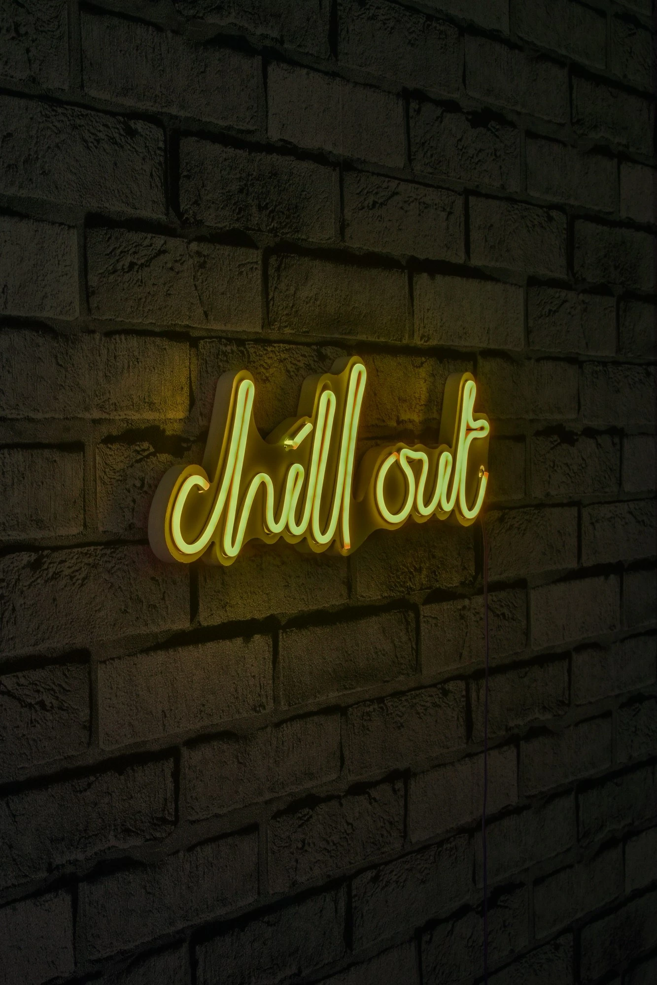 Dekor dritash LED plastike, Chill Out, ngjyrë e verdhë - 2
