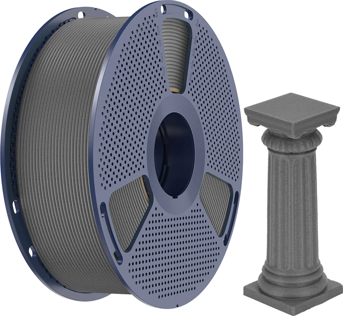 Filament 3D Sunlu PLA H-S Mar AC PLA High-Speed Marble 1.75 mm, gri beton