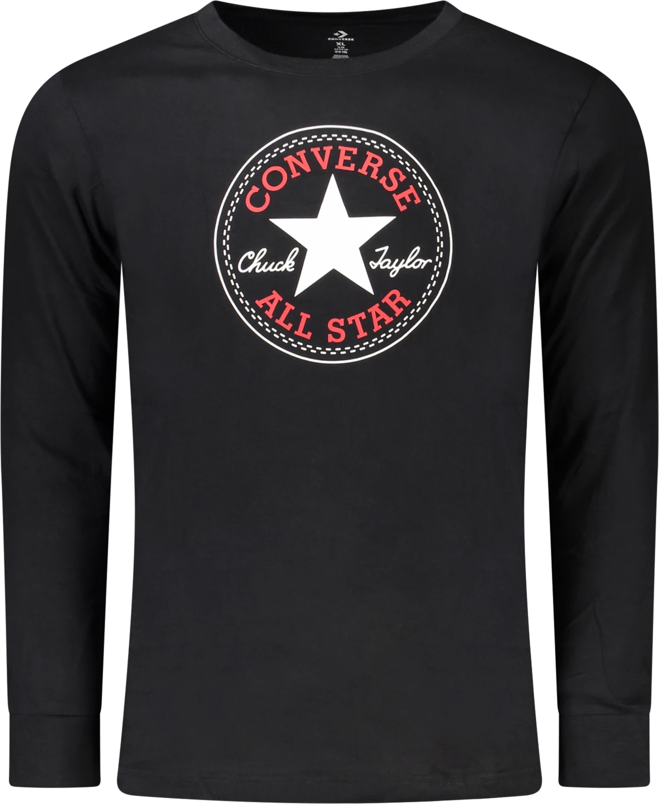 Maicë me mëngë të gjata për djem CONVERSE, e zezë