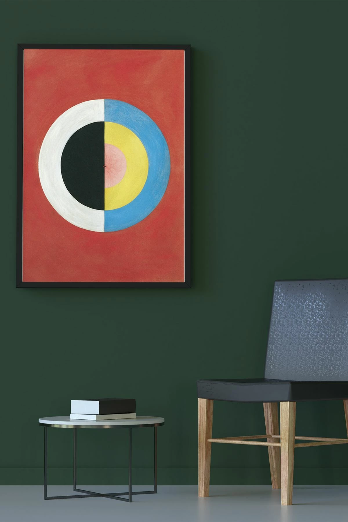 Pikturë dekorative me kornizë, MDF, Wallity, Artrnkdata33, ngjyrë e gjelbër, 33x48cm