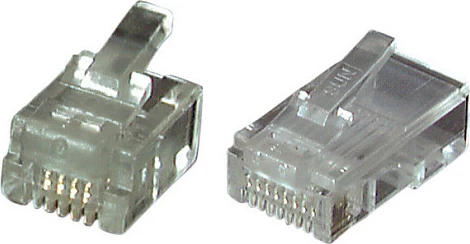 Konektor modular EFB Elektronik 37518.1-100 RJ12 6P6C, paketim 100 copë, transparent