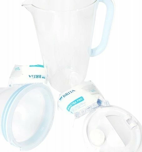 Kanarë filtruese uji Brita Glass 2.5L me indikator elektronik, 2x MAXTRA Pro Pure Performance, transparente/blu