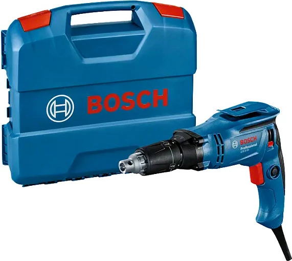 Vidhues elektrik Bosch GTB 6-50 Professional, 650W, 1/4", me L-Case, blu