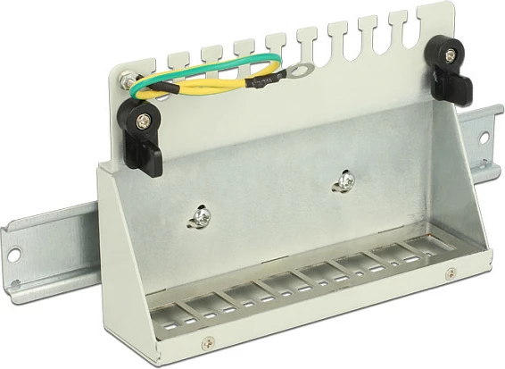 Patch panel DeLOCK 43336, 8x Keystone, metal, gri