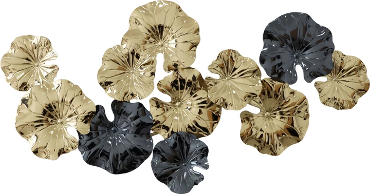 Dekor muri Merinda Inart metal ngjyrë ari-e zezë 88x47x5cm