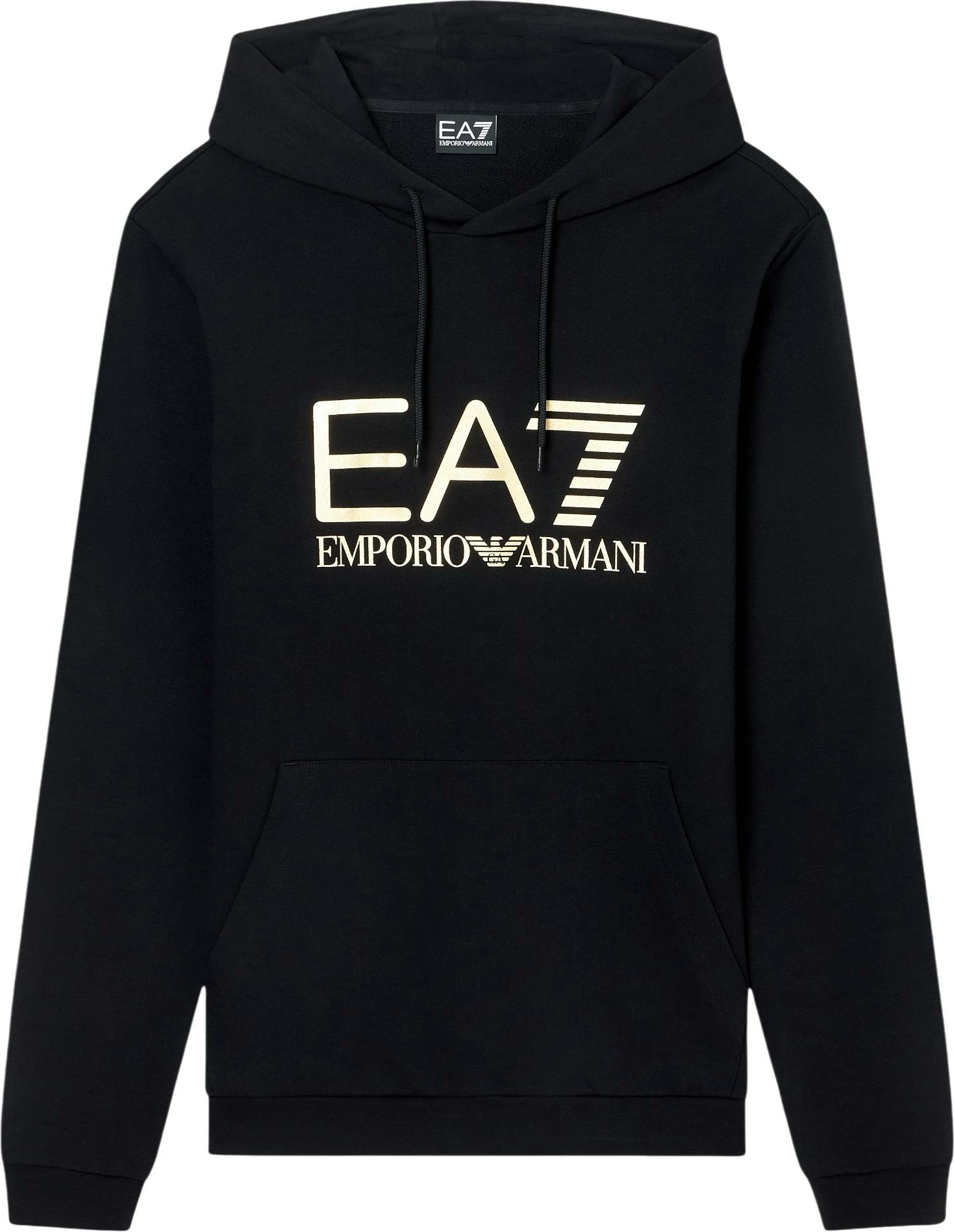 Duks me kapuç me zinxhir EA7 7M001413 AF22266 për meshkuj, zi-ari