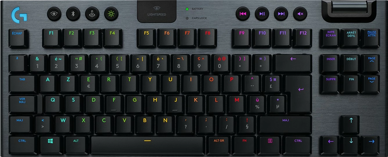 Tastierë mekanike Logitech G G915 TKL, RGB, pa kabllo, karbon