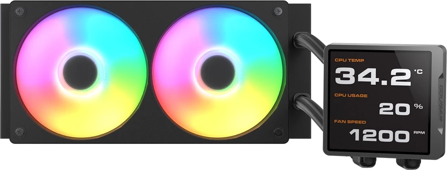 Ftohës uji AiO për CPU COUGAR Poseidon Vistek Pro ARGB 240mm, i zi