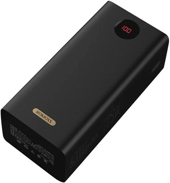 Powerbank Romoss PEA60, 60000mAh, QC + PD, 22.5W, e zezë
