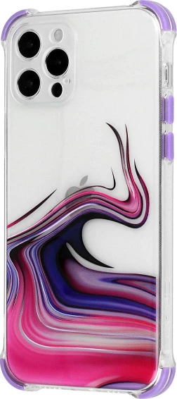 Mbështjellës silikoni anti-shok ONASI SHOCK Abstract për Samsung Galaxy A15 5G, vjollcë