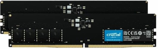 RAM Memorje Crucial CT2K16G48C40U5 32GB (2x16GB) DDR5-4800 UDIMM CL40 1.1V, e zezë