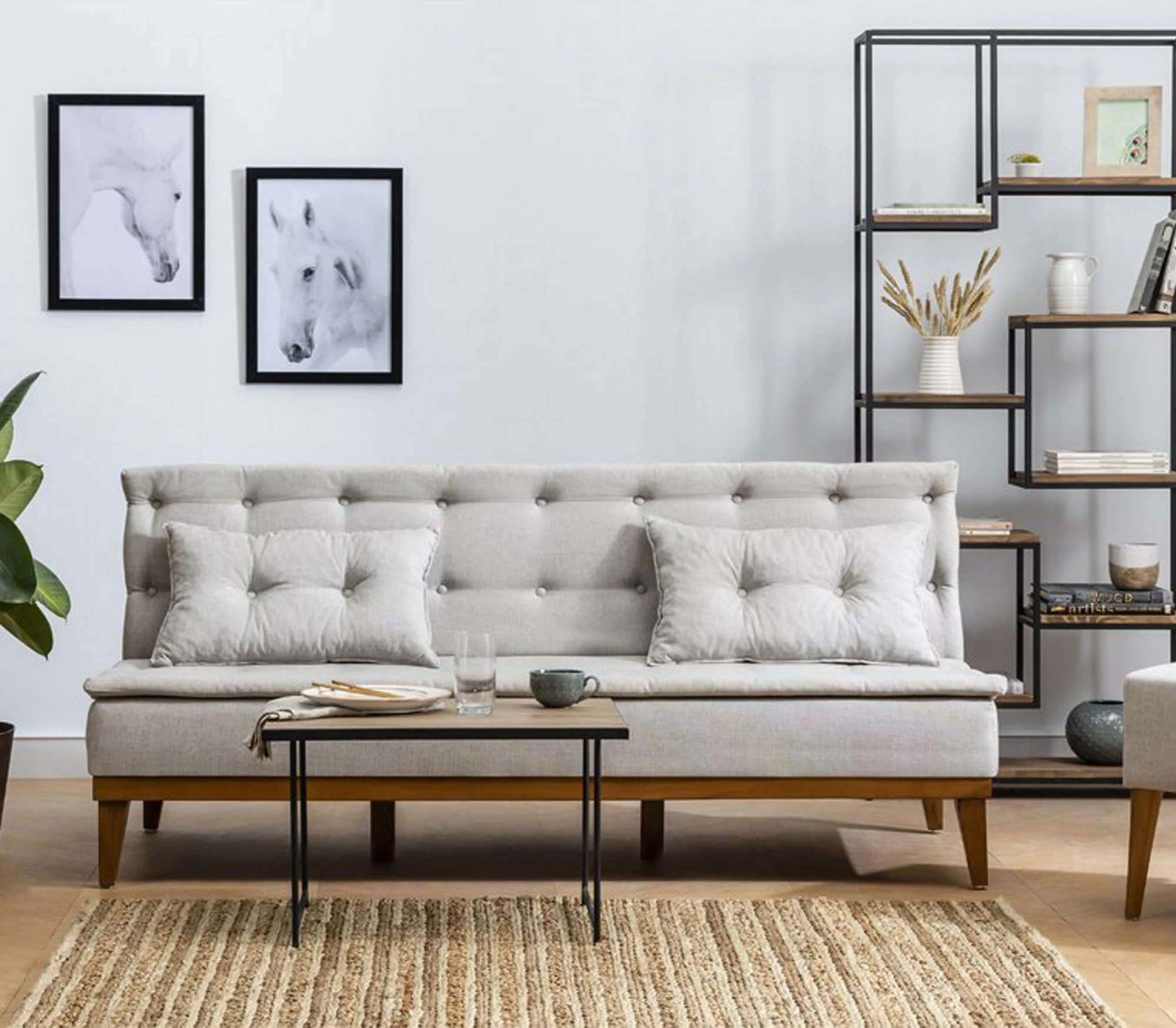 Set divani-krevat Atelier del Sofa, krem, Fuoco-TKM05-1005
