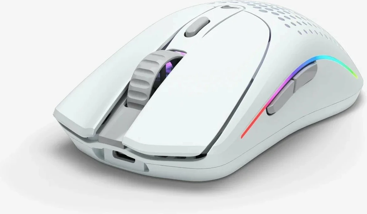 Maus Glorious Model O 2 Wireless GLO-MS-OWV2-MW, 26000 DPI, RGB, Bluetooth/2.4GHz/USB, i bardhë