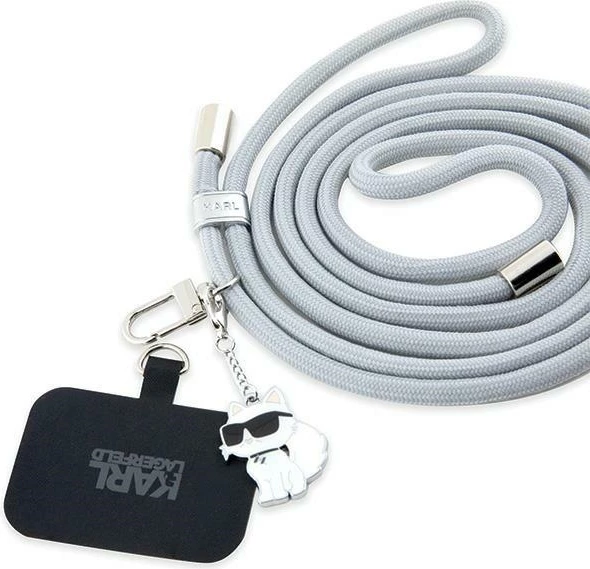 Rrip universal për celular Karl Lagerfeld CBDY Cord, 150 cm, Gri