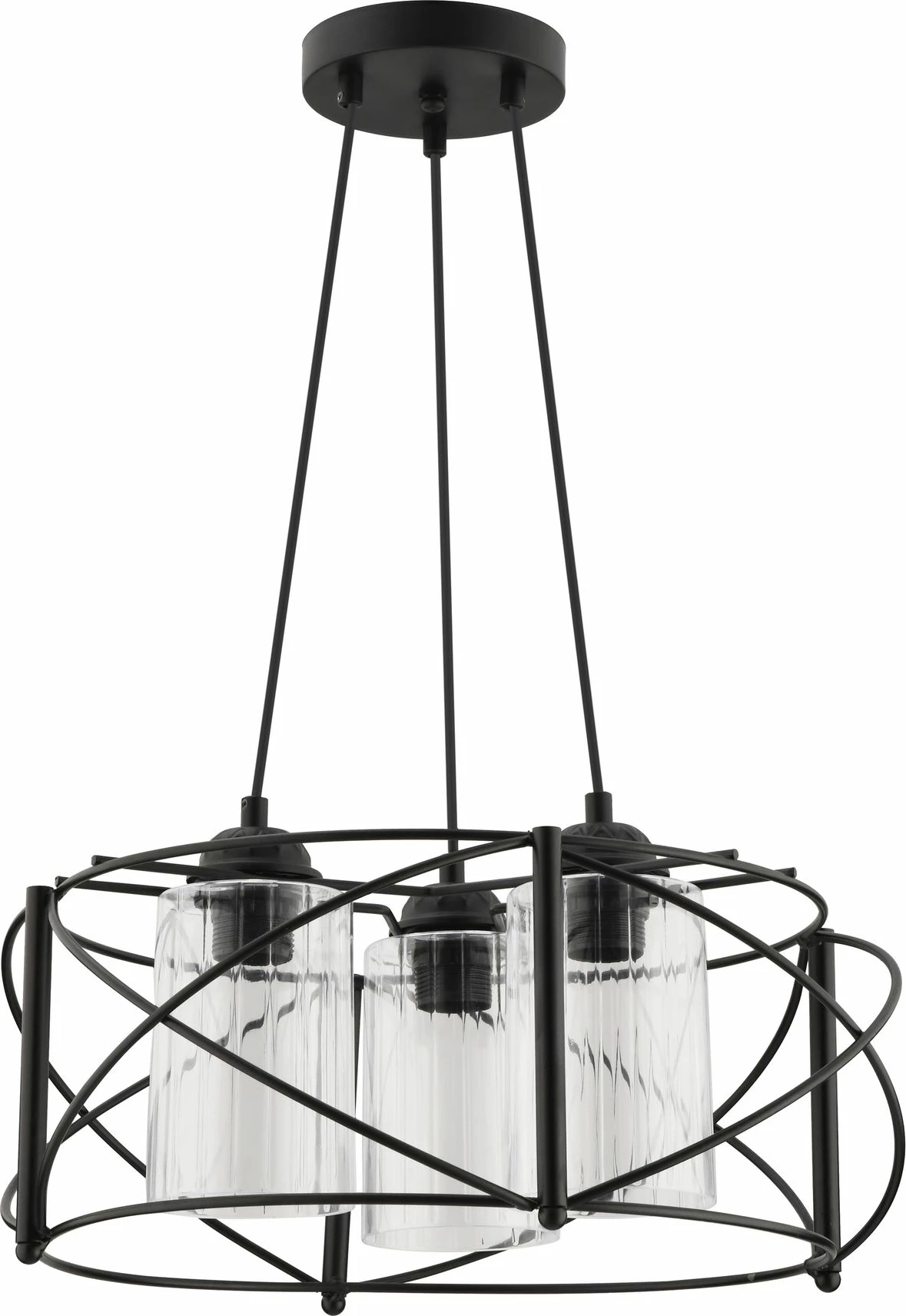 Llambë tavani Opviq, xham Dratkruh, e zezë, transparente