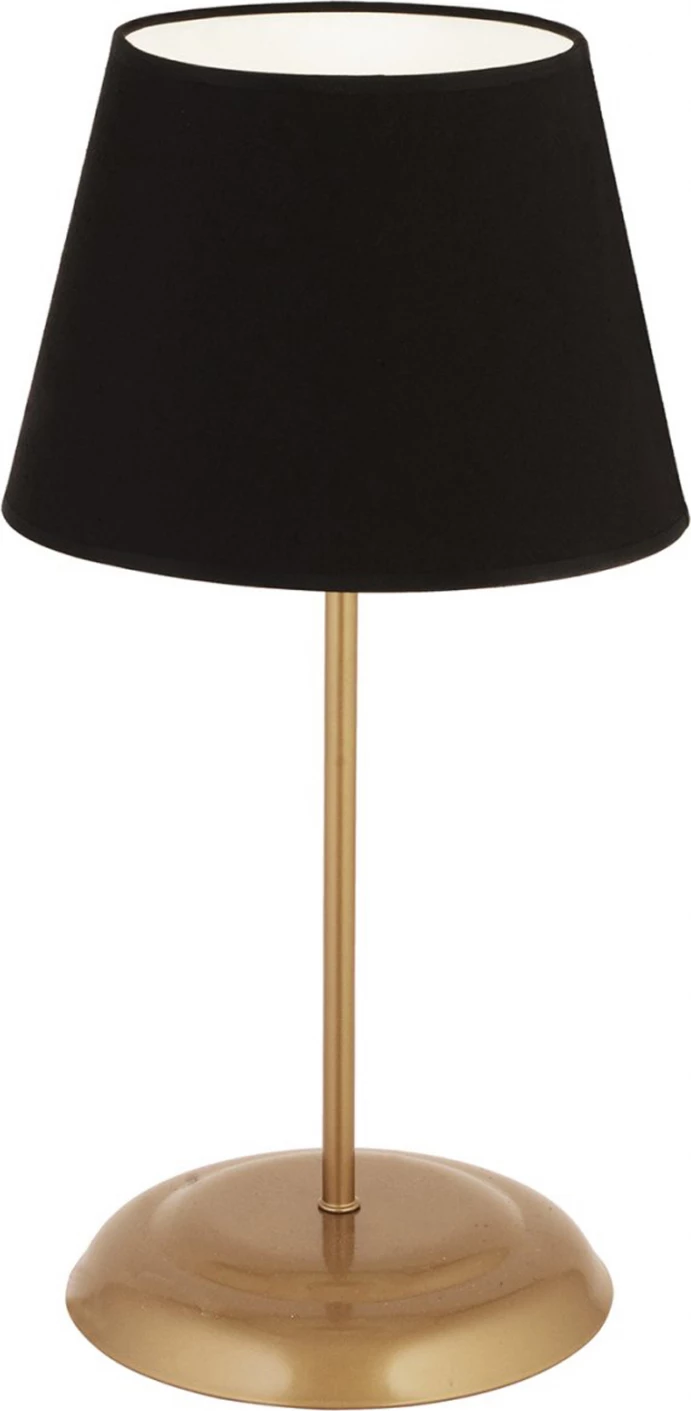 Llambë tavoline metalike, ngjyrë ari me kapak të zi, FH7569.02, 25x50 cm