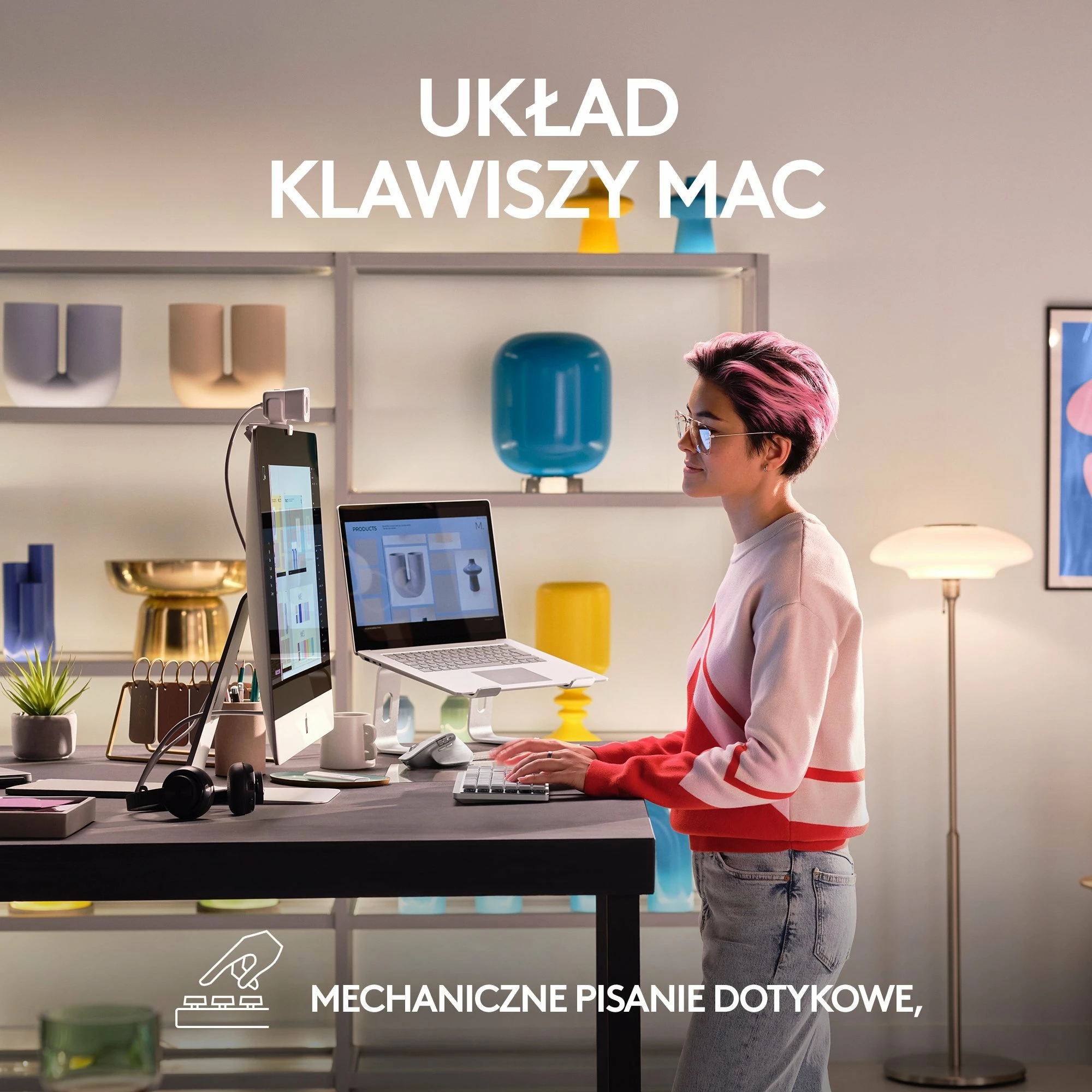 Tastierë mekanike wireless Logitech MX Mechanical Mini për Mac 920-010799, US layout, me ndriçim, gri