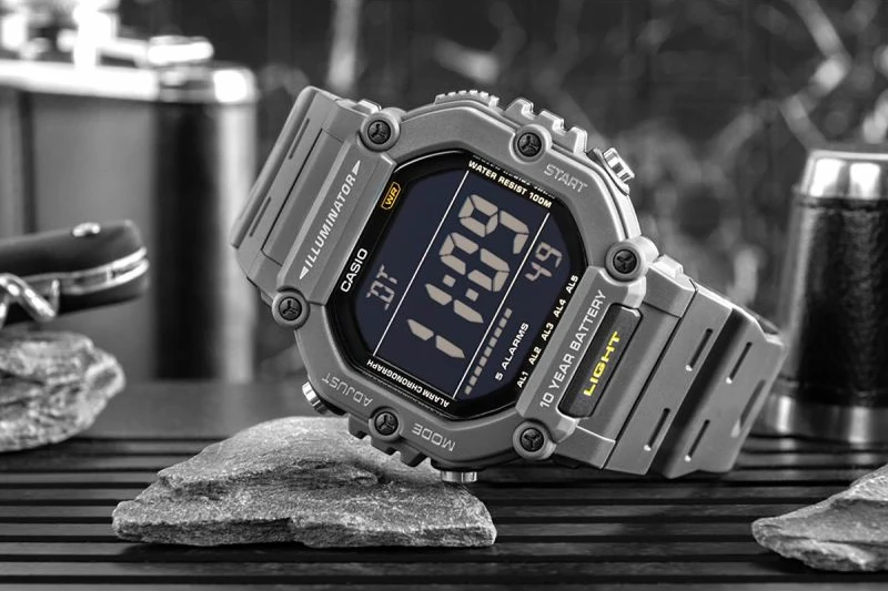 Orë dore për meshkuj CASIO AE-1600H-8BVEF, gri, me kuti