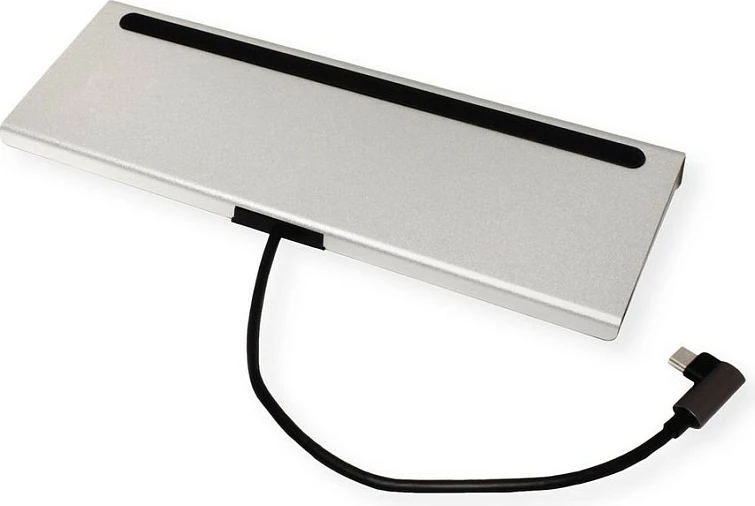 Docking station USB-C VALUE Multiport USB 3.2 Gen 2, 4K HDMI/DP, VGA, LAN, PD, lexues SD/microSD, Gri