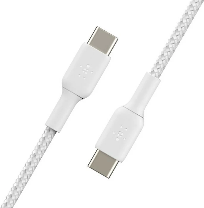 Kabllo USB-C Belkin CAB004BT2M, 2m, 2 copë, najlon, e bardhë