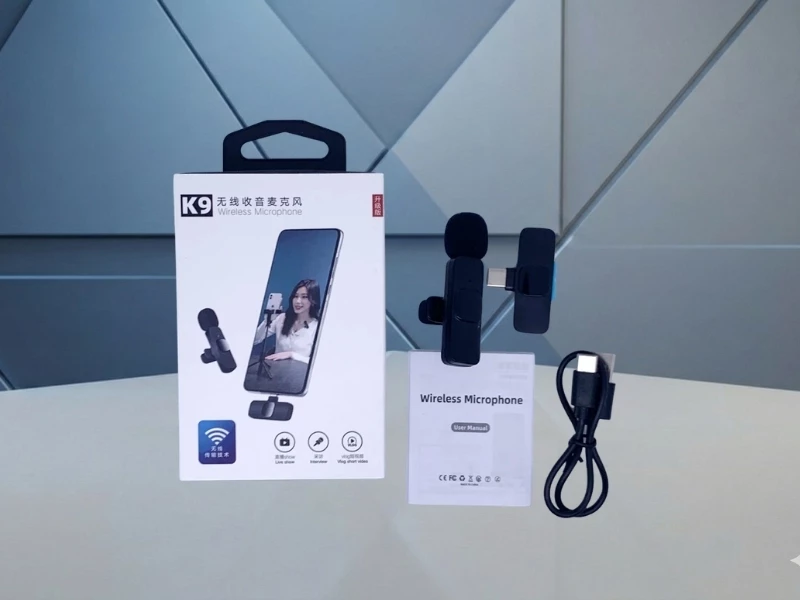 Mikrofon Wireless me USB-C për Regjistrim dhe Streaming – K9