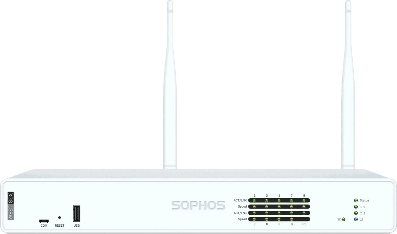 Appliance sigurie rrjeti Sophos XGS 128w, Wi‑Fi 6, 9x RJ-45 2.5GbE, rackmount, i bardhë