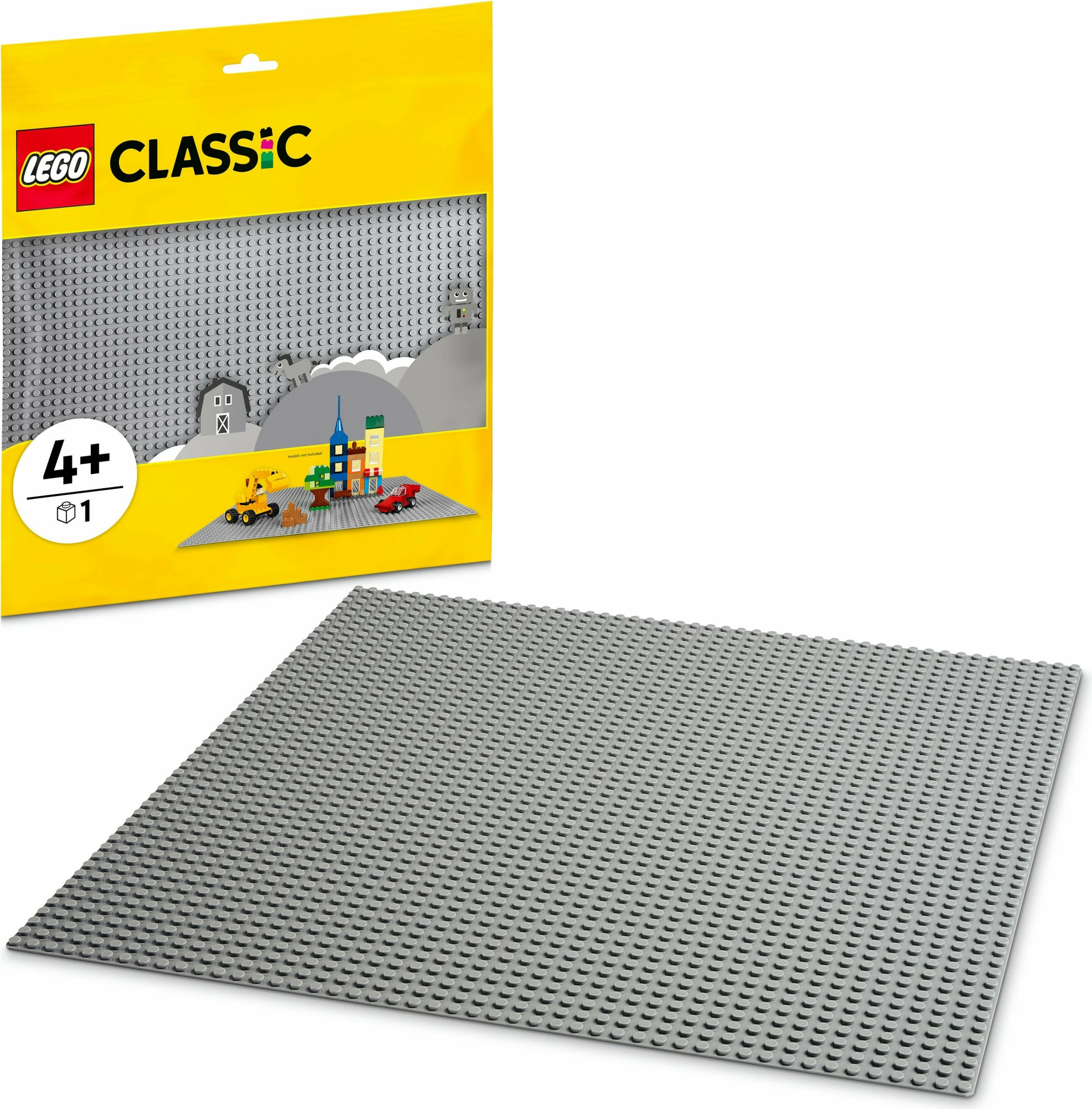 Baza ndërtimi LEGO Classic Grey Baseplate, 48x48-stud, plastikë, shumëngjyrëshe