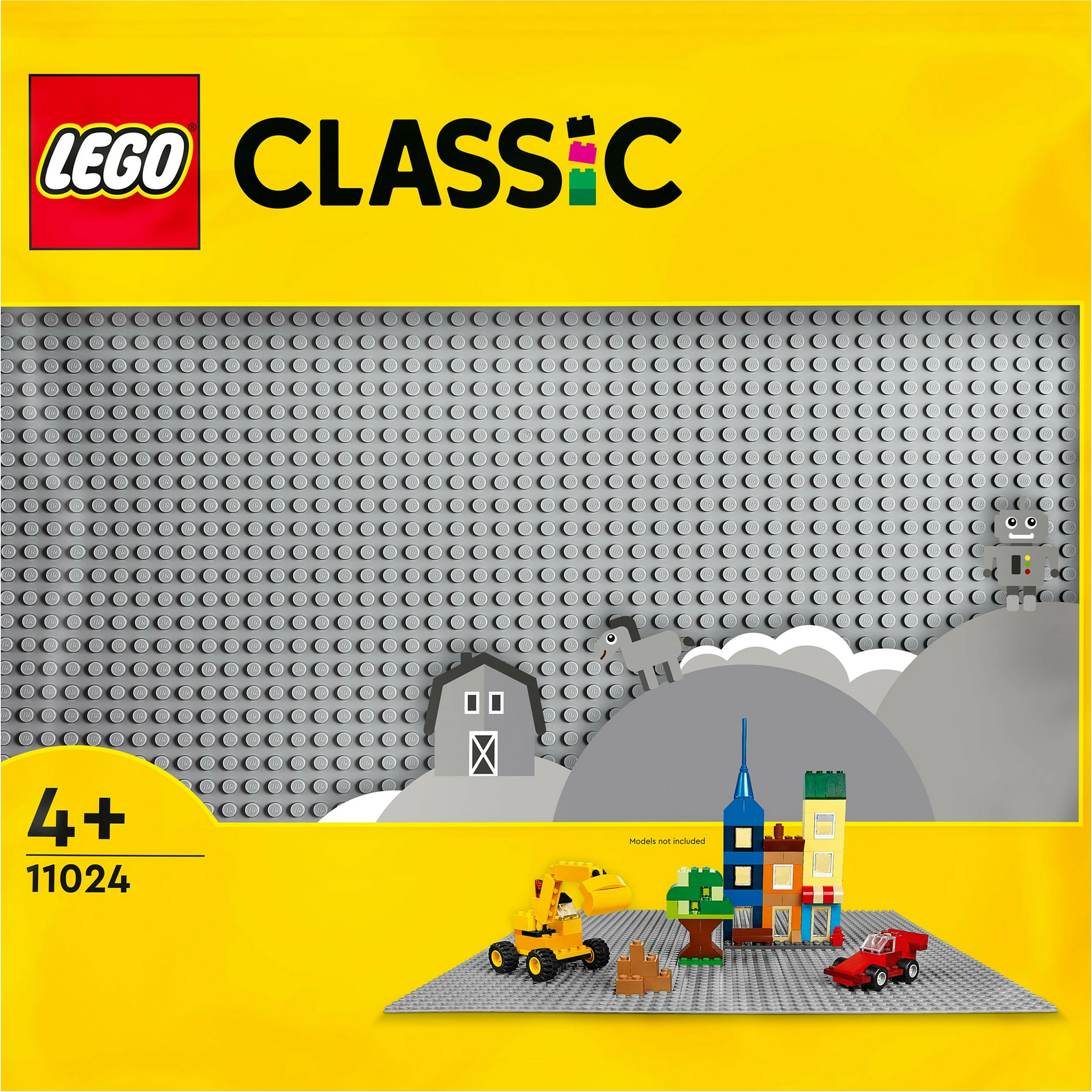 Baza ndërtimi LEGO Classic Grey Baseplate, 48x48-stud, plastikë, shumëngjyrëshe
