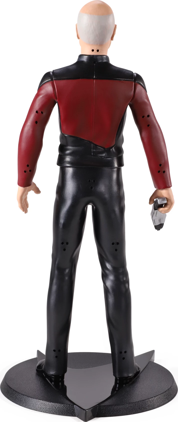 Figurinë NOBLE COLLECTION Bendyfigs Captain Jean-Luc Picard 19 cm, e pozueshme, me bazë, e kuqe/zezë